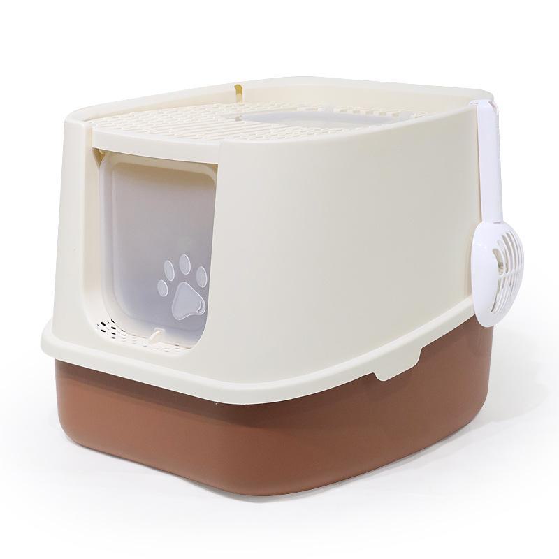 

Большой, брызгозащищенный кошачий туалет: Полностью закрытый, с защитой от выноса, с верхним доступом и дезодорантом Fully Enclosed Litter Box