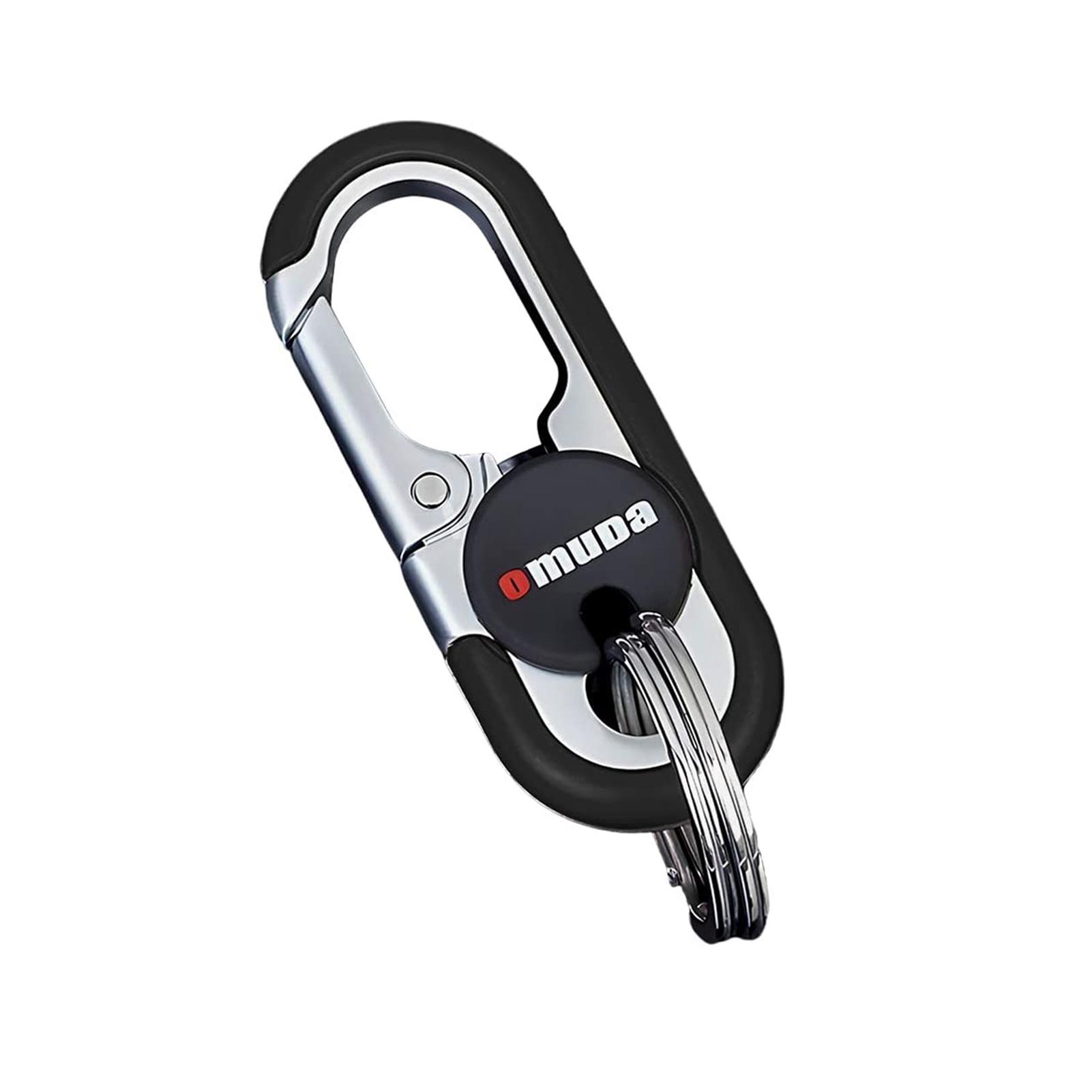 

Практичний нержавіючий довговічний карабін Гачок Кільце для ключів Карабін Безпечна пряжка Набір аксесуарів для кемпінгу чорний