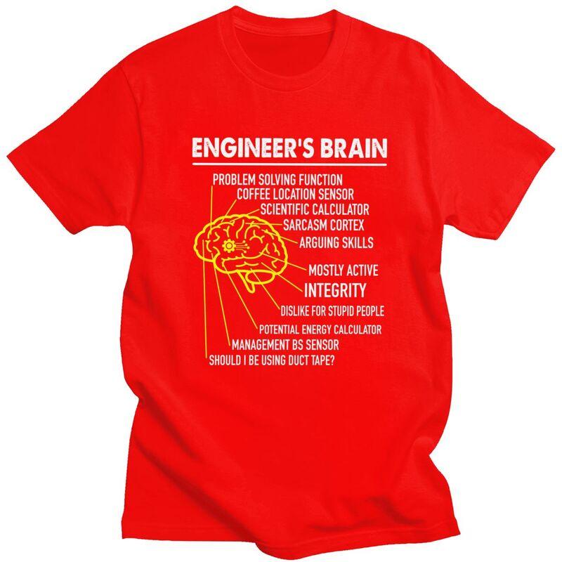 Custom Engineers Brain Engineering Tshirts for Men Short Sleeves T Shirt Cool Tshirts Loose Fit Pure Cotton Tees Gift