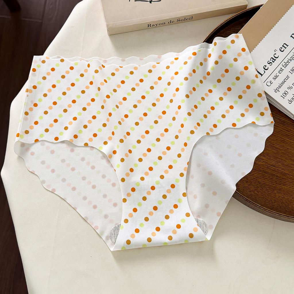 Ladies Summer Sweet Ice Silk No Trace Breathable Comfortable Extended Bottom Crotch Waist Triangle Briefs