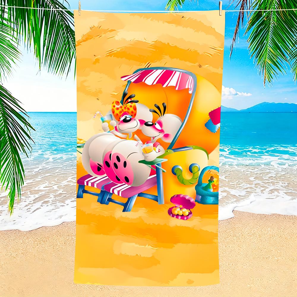 Cartoon Diddl Mouse Soft Pool Gift for Travel Gym Shower Camping Quick Dry Sports Large Beach Towel