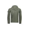 STONE ISLAND Fw21 Sleeve Logo Solid Color Zip Hooded Jacket Men Jacket Green 7515Q0122-V0055