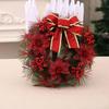 1 Pcs 30cm Red Christmas Flower Circle Door Decoration Hotel Restaurant Simulation Christmas Wreath Shopping Mall Decor Supplies