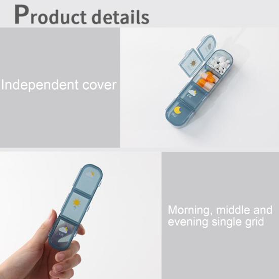 Pillendose Große Kapazität Auslaufsicher 3/4 Mal Täglich Wöchentlich Unterteilter Pillenspender Haushaltswaren