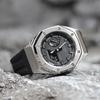 CASIO Custom Collection GA 2100 1A1 Electronic Movement Rubber Strap Watch Unisex Black Dial GA-2100-1A1(Watch4--)