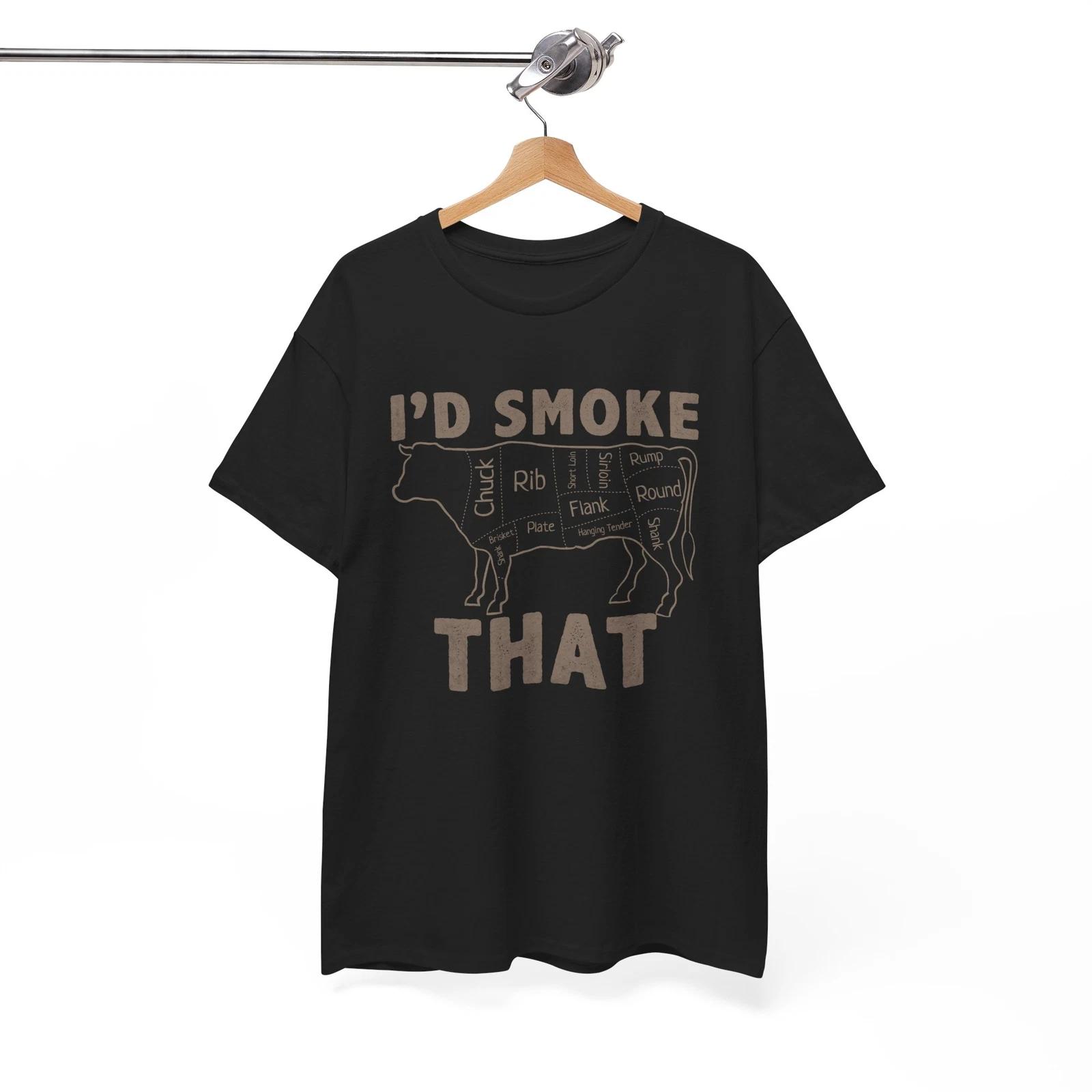 BBQ I d Smoke That Cow Shirt | Classic Smoker T-Shirt | Laid-Back Casual Tee XL