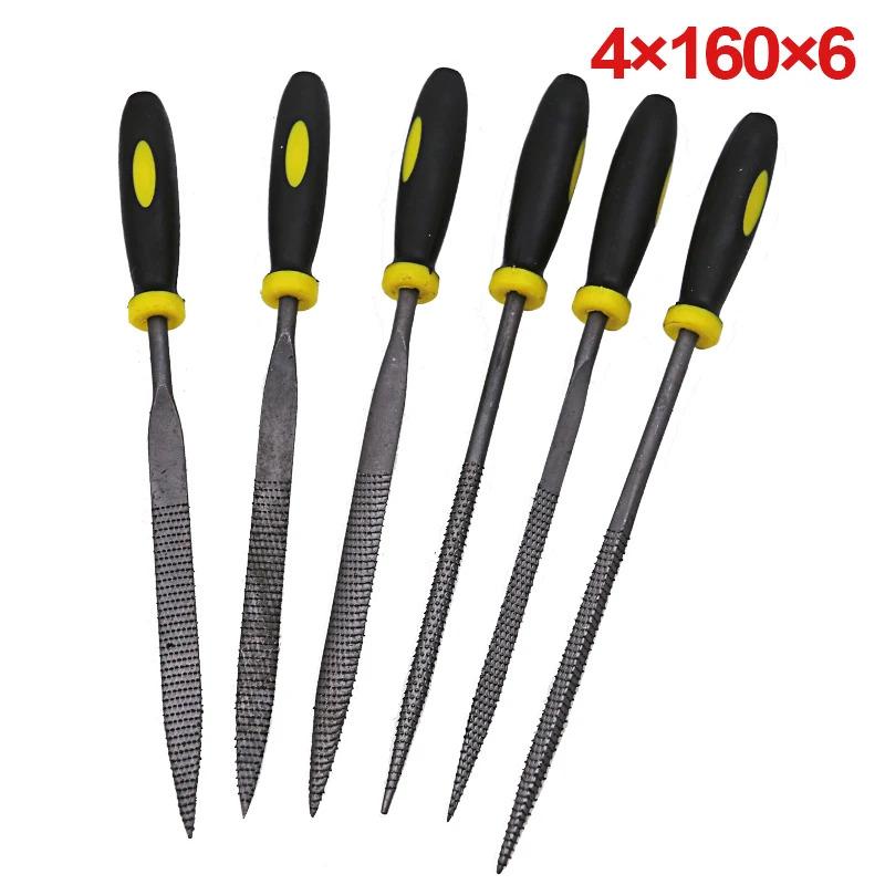 5x180mm 4x160mm 3x140mm Mini Wood Rasp - 6pcs Assorted Files Set Carpentry Filing Tool
