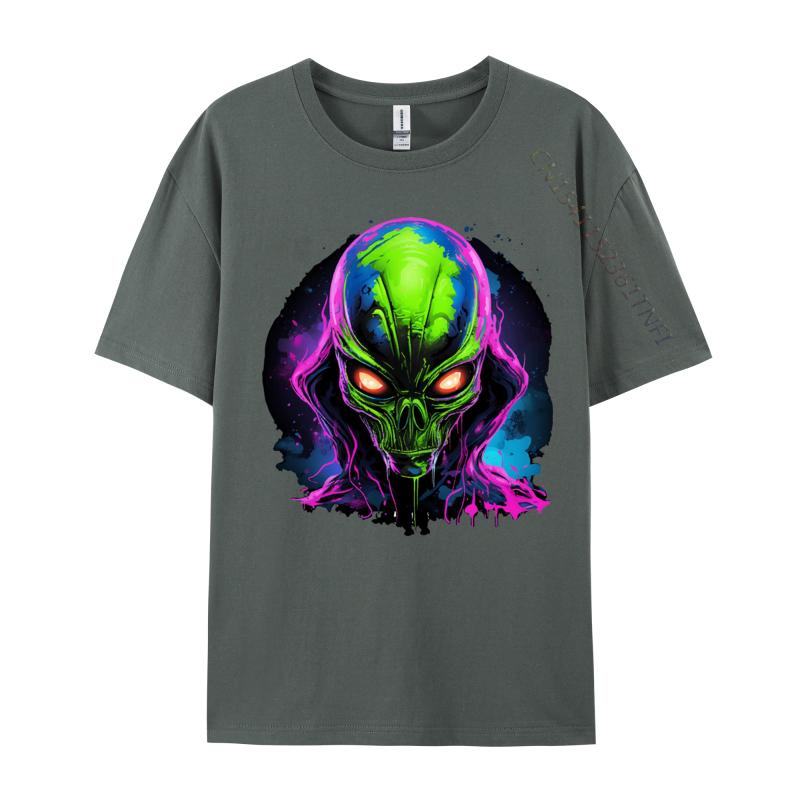 T Shirts for Men Alien in Pink T Shirt Hot Sale Round Neck TeeShirt black 2024 T Shirt