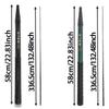 Ultra-compact retractable carbon fiber landing net handles: 58cm retracted, 336.5cm extended.