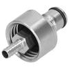 Stainless Steel Carbonation Cap with 5/16in Barb Ball Lock Type Fit Soft PET Bottle Beer Making