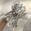 Elegant Cashew Flower Bowknot Hair Claw Clip for Women Accessories Large Punk Jaw Clamps Hairgrip Headdress for Casual