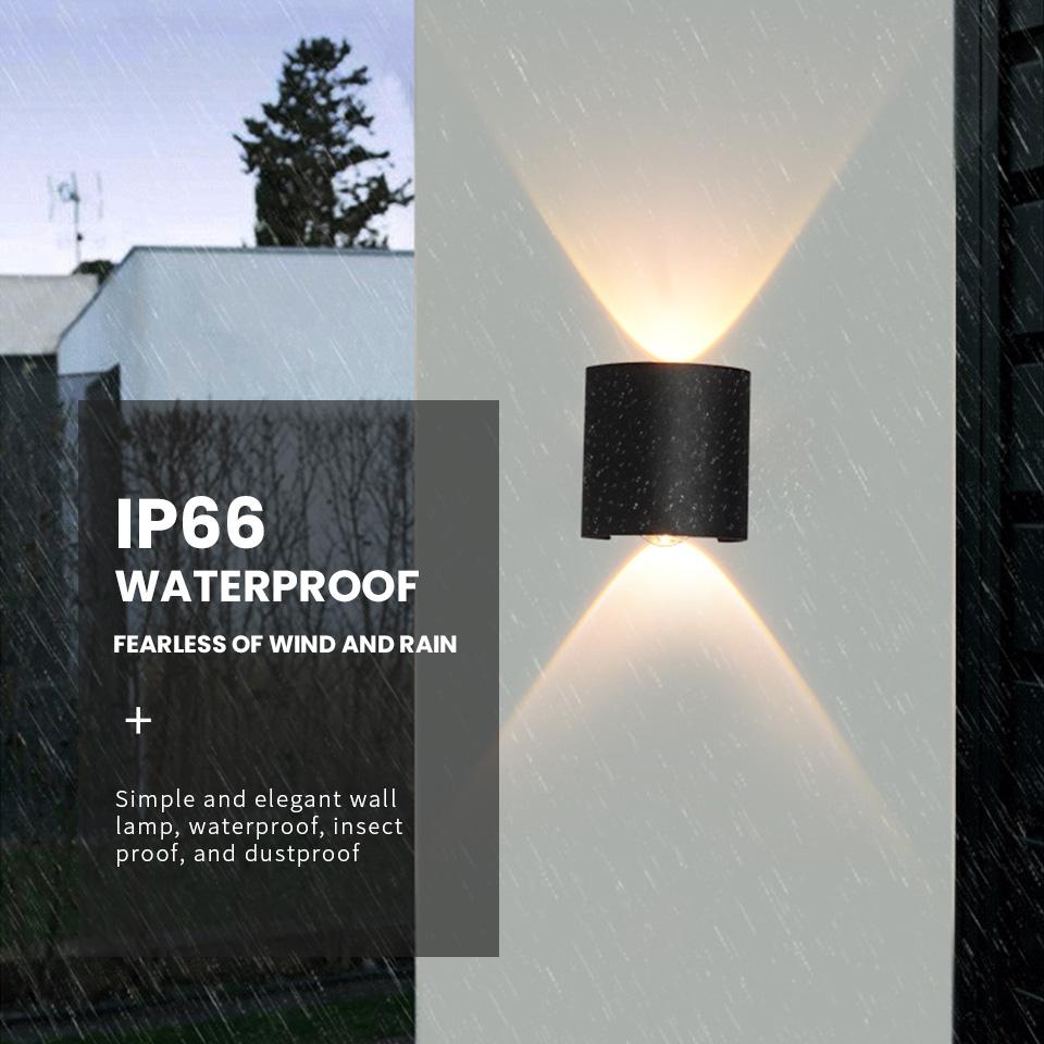 Φωτιστικό Τοίχου LED 2W Εξωτερικού Χώρου Αδιάβροχο Φωτισμός Κήπου Εσωτερικού Χώρου Υπνοδωματίου Σαλονιού Σκάλας Φωτιστικό Τοίχου