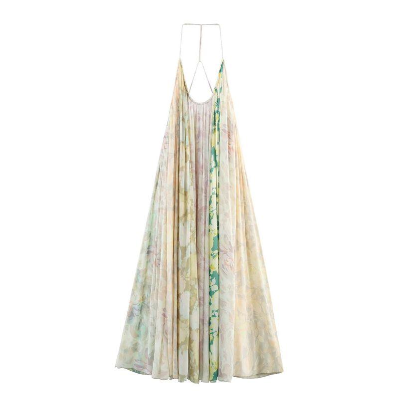 Jnleaog Autumn New Women clothes Western Style French style Flowers Print Patchwork Dress 2826127