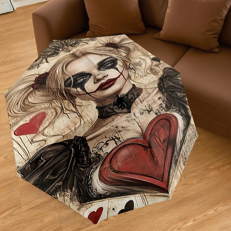 1PC Warner Heart Queen Umbrella-8-Rib Reinforced, Automatic Open, Lightweight-A111