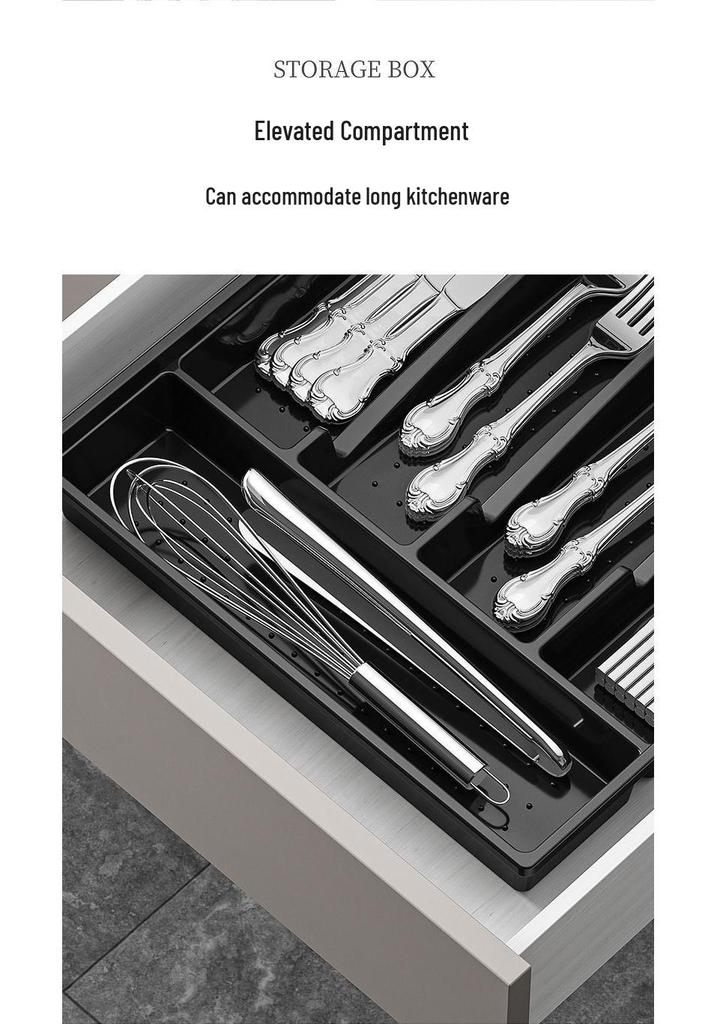 Kitchen Drawer Organizer for Cutlery and Utensils