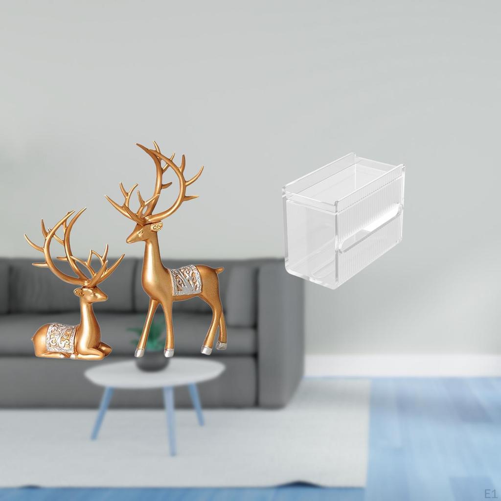 European Reindeer Sculpture Acrylic Toilet Paper Storage Box Modern Collectable Craft Deer Lover