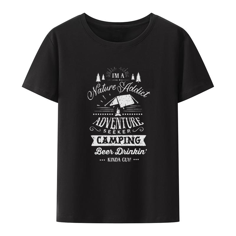 Outdoors Graphic Tshirts Campfire For Life Novelty Leisure Shortsleev Street Fashion Style Camisetas Humor Roupas Masculinas