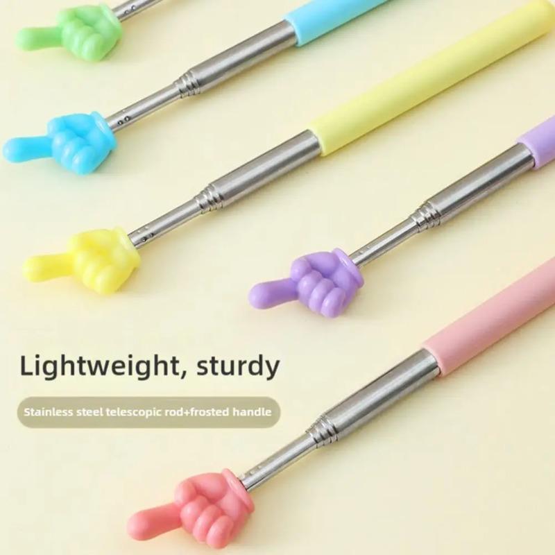 Steel Teaching Pointer, Telescopic Rod, Finger Design, Finger Reading Stick, Tools, School Office Suppliesinteresting Objects