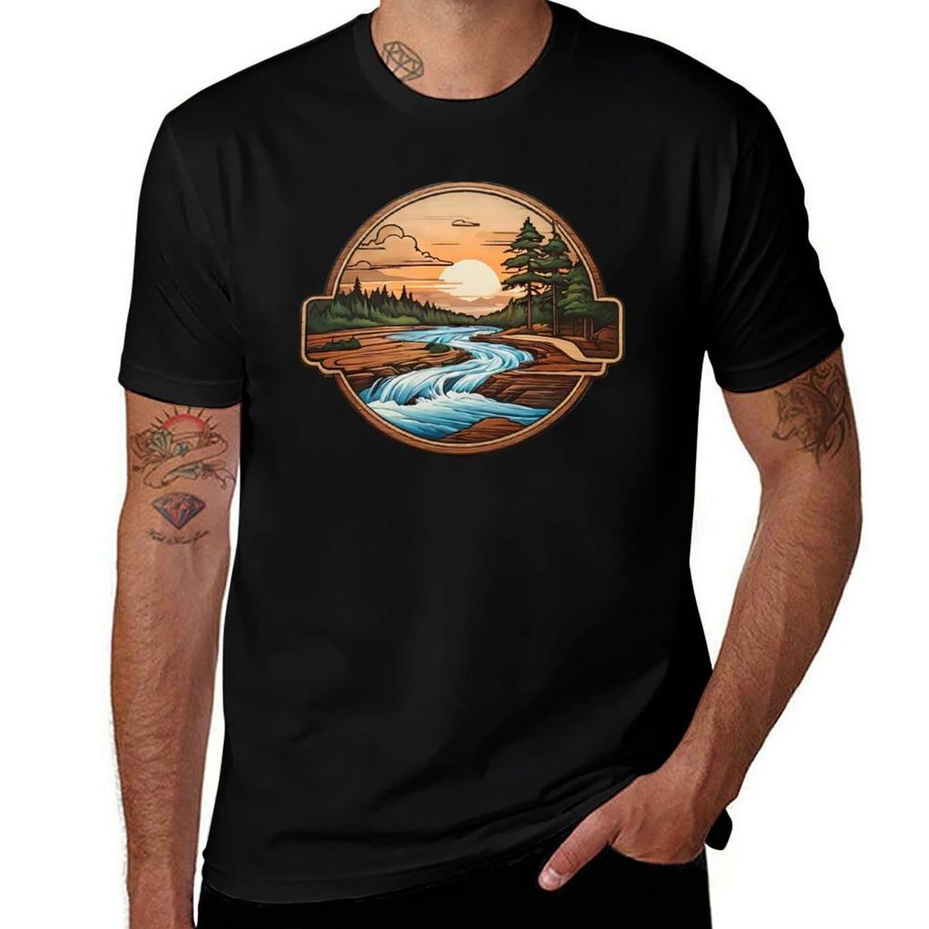 Riverside Serenity Symbol T-Shirt All Weather Casual Short Sleeve