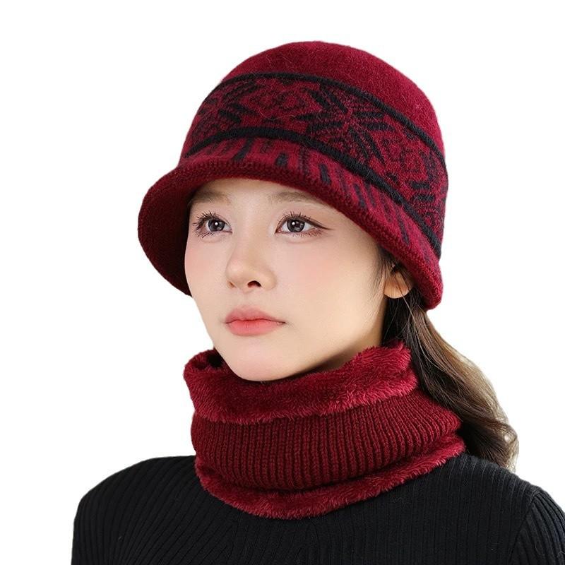 Hat Female Warm Wool Hat Ji Foreign Style Old Man Mom Grandma Old Woman Basin Hat