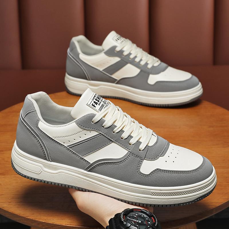 

Popular casual board shoes, little white shoes, men s shoes, student trend fashion, Korean version of trendy shoes, men s thick-soled wear-resistant 39 серый