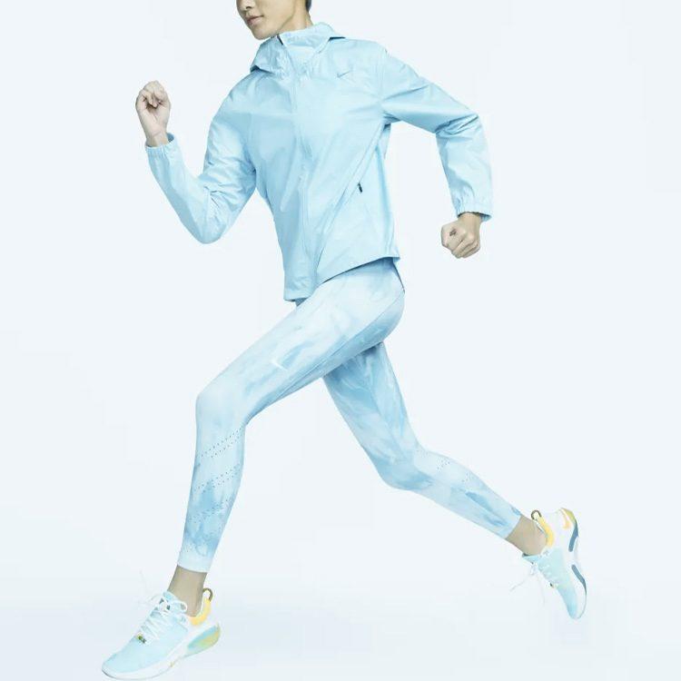 Nike Essential Women's Sports Training Windproof Woven Hooded Jacket Blue DX0319-442