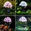 Wrought Iron Hydrangea Solar Lawn Lamp for Outdoor Courtyard and Villa Gardens