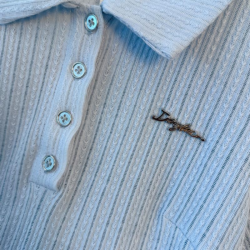 This Summer's New Plus-size Women's Dress with A Lace-up POLO Collar and A Niche Design That Makes You Look Slimming