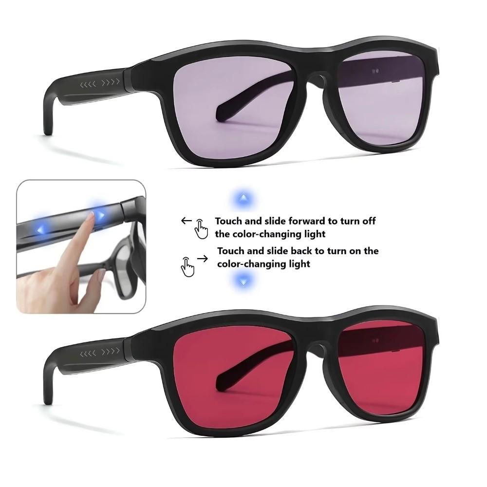 Color-changing Control Lenses AI Smart Glasses Bluetooth Call Digital LCD Glasses  For Men Women