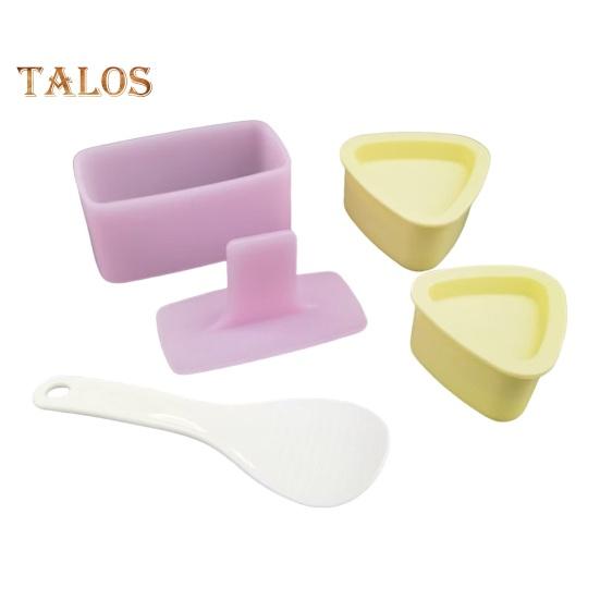 4Pcs Rice Ball Mold Onigiri Mold Kit with Triangle Rice Molds Sushi Stamper Rice Spoon Easy Release Make Sushi Rice Balls Musubi Kitchen Helper