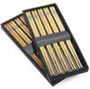 5 Paar rutschfeste Essstäbchen im japanischen Stil, handgefertigte Essstäbchen aus natürlichem Holz, Sushi-Lebensmittel, Verbrühschutz, mehrfarbige Essstäbchen aus Holz