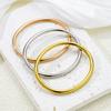 1pc Smooth Plain Stainless Steel Bracelet Women Minimalist Solid Titanium Steel Bangle Fashion Versatile Wristband Jewelry