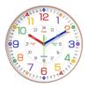 Horloge murale éducative RAYTRUTH pour enfants, Design silencieux, Env.. Diamètre 30 cm