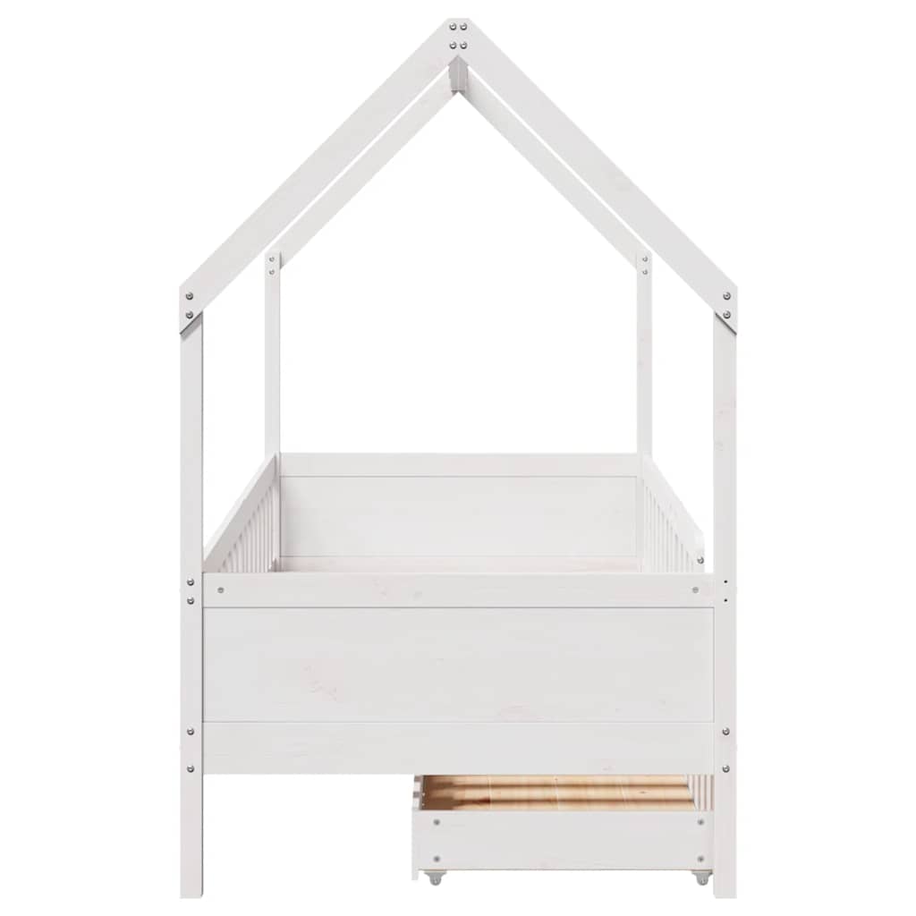Kids  Bed with Drawers 80x200 cm Solid Pine Wood