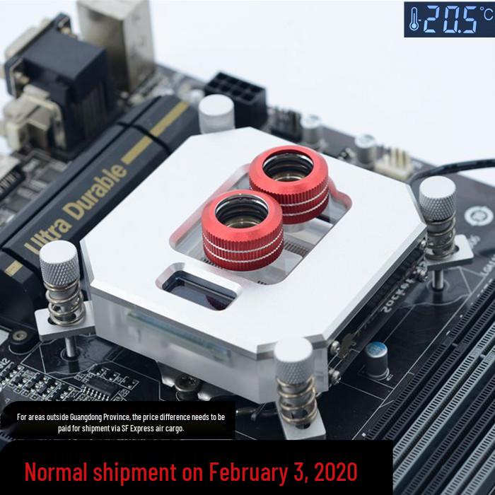 FREEZEMOD UPR-2020I CPU Water Block with LCD Temp Display for Intel