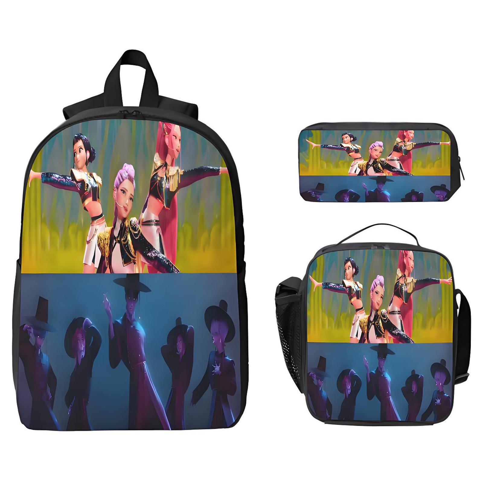 

Повседневная сумка через плечо с рисунком из мультфильма для учеников младших классов средней школы, рюкзаки большой вместимости One Size