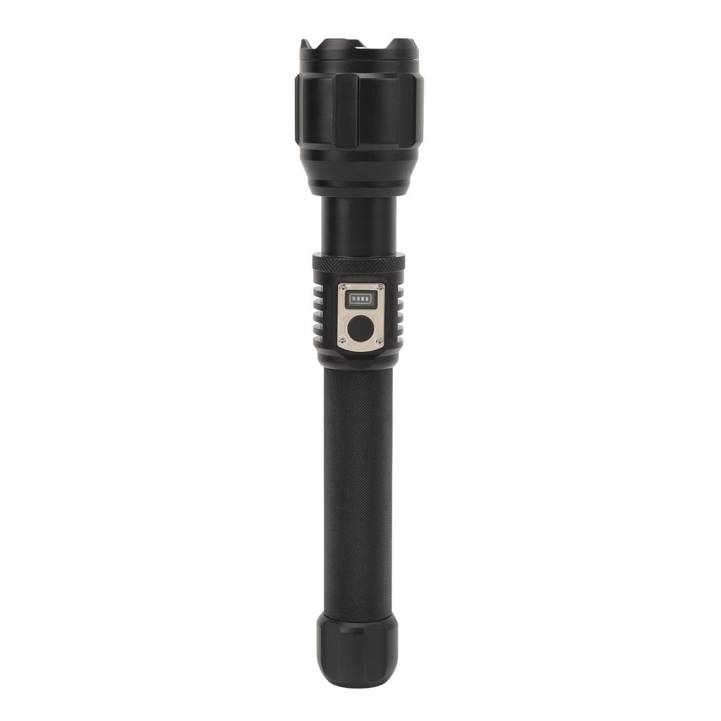 LED Flashlight with Electronic Display Type C USB Charging Waterproof Ultra Bright Flashlight for