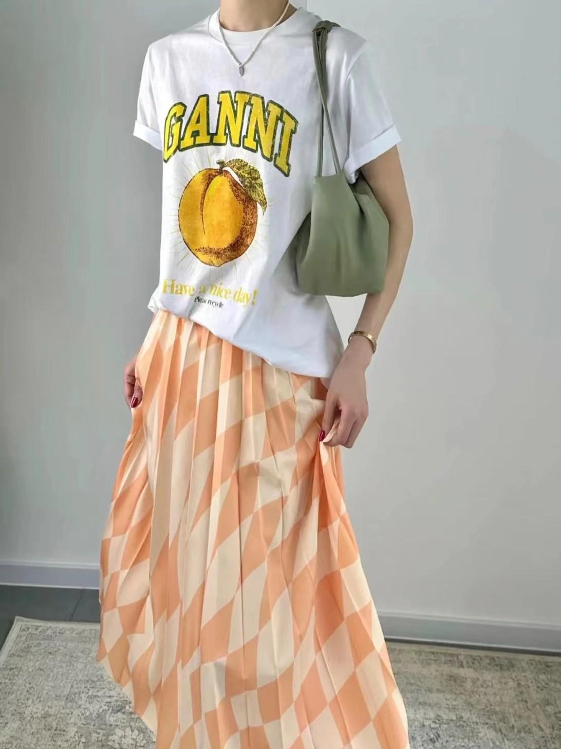 

Летняя футболка с круглым вырезом с принтом персика - Женская повседневная, универсальная футболка с коротким рукавом для бега и фитнеса Medium