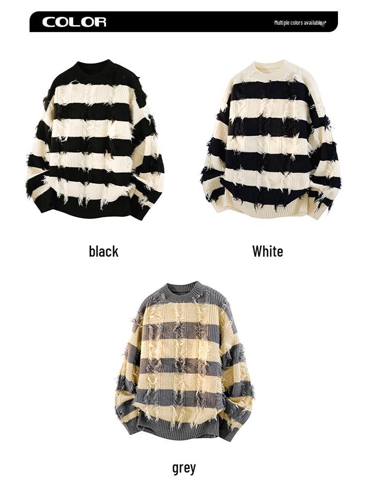 Asymmetrical Fringe Sweater: American Casual Fashion for Autumn/Winter 2025