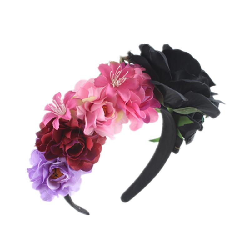 Cross-border Christmas Rose Flower Headband: European & American Bridal Holiday Accessory