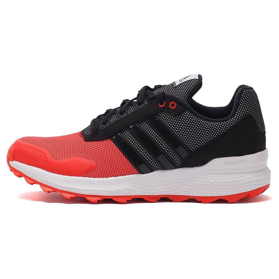 Adidas Comfortable Shock Absorbing Durable Low Top Running Shoes Men Sneakers Black White Red AQ5669