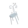 1/12 Scale Miniature Iron Back Chair Antique Design Alloy Dollhouse Furniture For Dollhouse Display And Collection