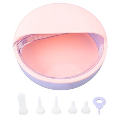 Ciotola per Latte per Cuccioli con Tettarelle Multiple in Plastica Facile da Pulire Antiflatulenza Ciotola per Latte per Cuccioli per