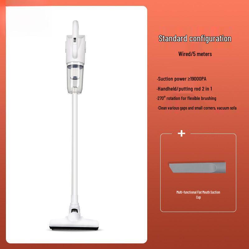 

High-Power Handheld Vacuum Cleaner for Home & Car, Wired, Dual-Purpose Mite and Dust Removal.