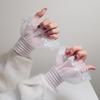Short Pearl Lace Wrist Fake Sleeves Bride Decorative False Cuff Tulle Item Nail Art Take Picture Background Nail Photo Equipment