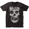 Misfits Distressed Skull Herren T-Shirt Musik Klassisch Konzert Rockband Tee Schwarz