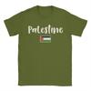 Awesome Heart Palestine Flag Palestinian T-Shirts for Unisex Round Collar Cotton T Shirts Short Sleeve Tees Graphic Printed Clothes