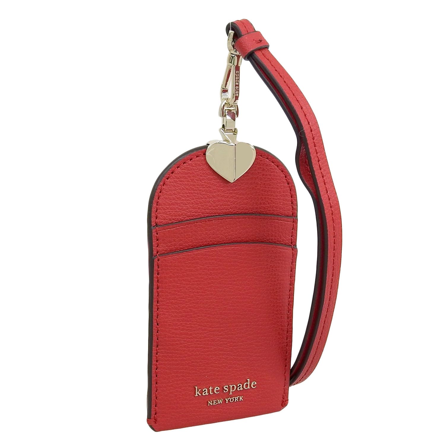 Kate Spade Sylvia Lanyard Card Case, ID Card Holder, Pass Case, Women s, Outlet, Leather, Red, PWRU7222 611, Kate Spade [Used]