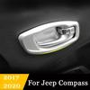 ABS Inner Door Handle Bowl Cover Trim Frame Car Styling Protector Sticker Fit for Jeep Compass 2017 2018   Accessories