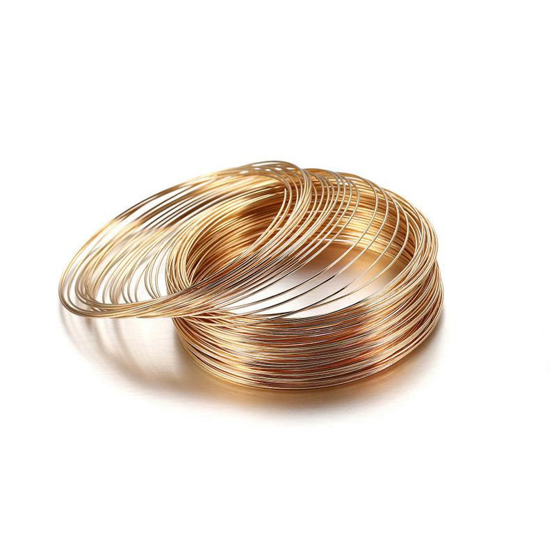 100 Loops Jewelry Memory Wire Beading Wire for Necklace Bracelet Earring Craft Making Supplies 0.6mm Stainless steel Metal Coil